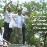 NEET, NET controversy: NSUI demonstrations outside the home of the education minister