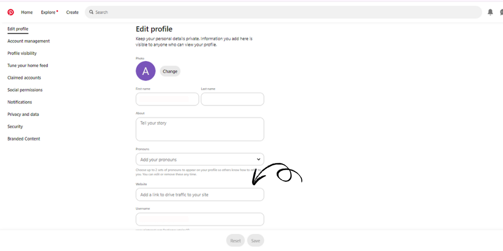 create profile creation