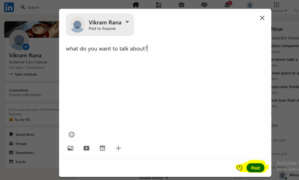 showing click on post image for better understanding